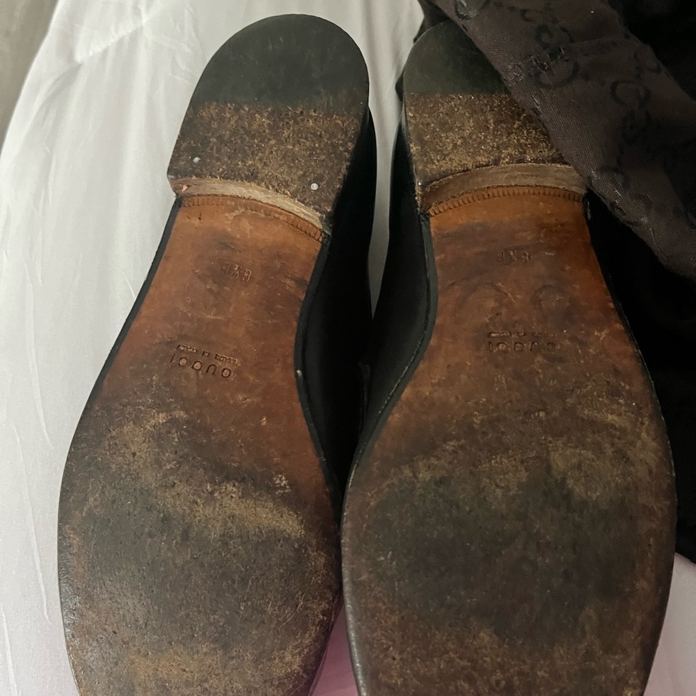Gucci Black Gold Slip-On Loafers - Picture 5 of 10